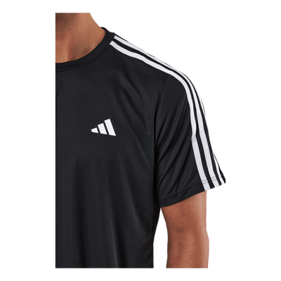 Train Essentials 3-Stripes Training T-Shirt Black