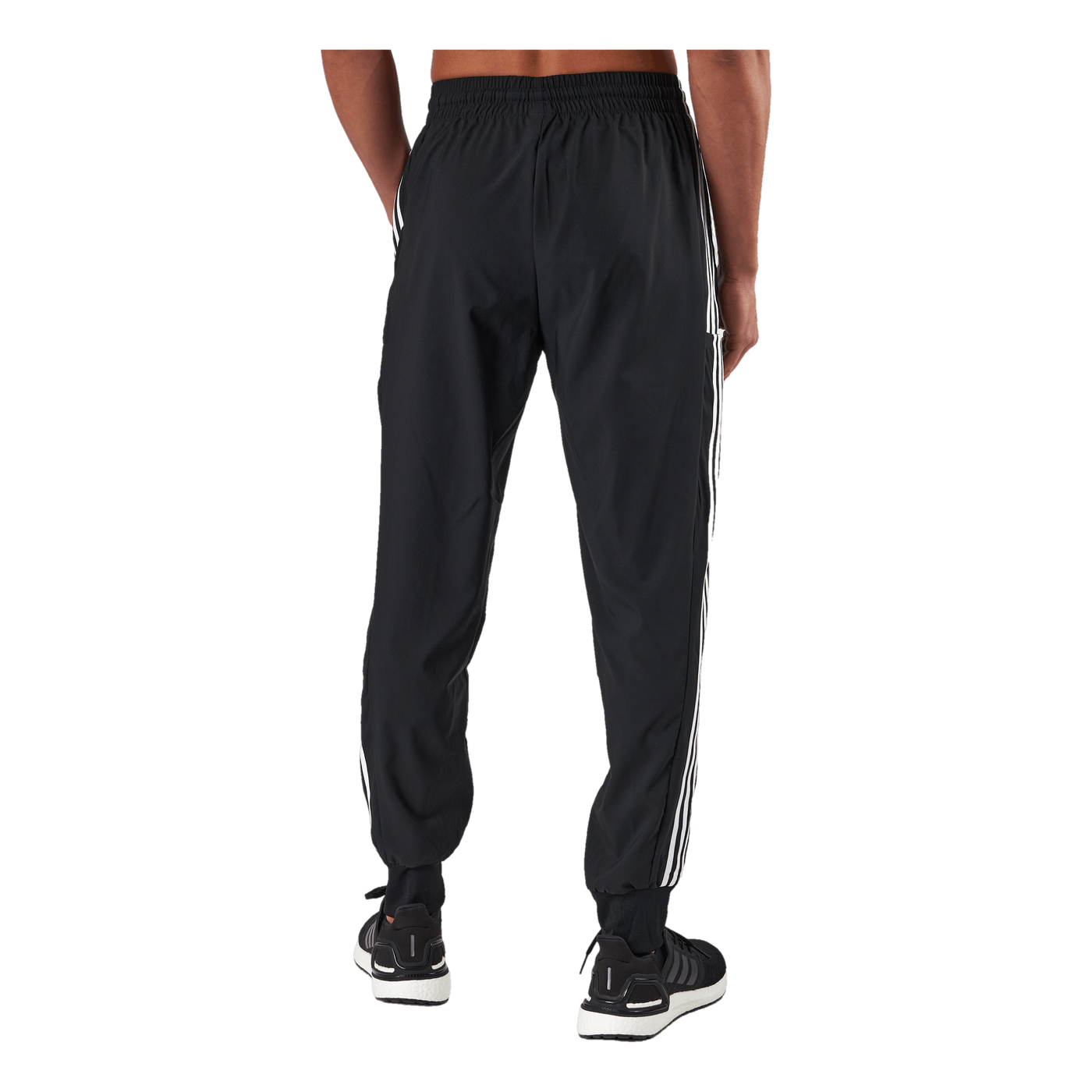 AEROREADY Essentials Tapered Cuff Woven 3-Stripes Joggers Black