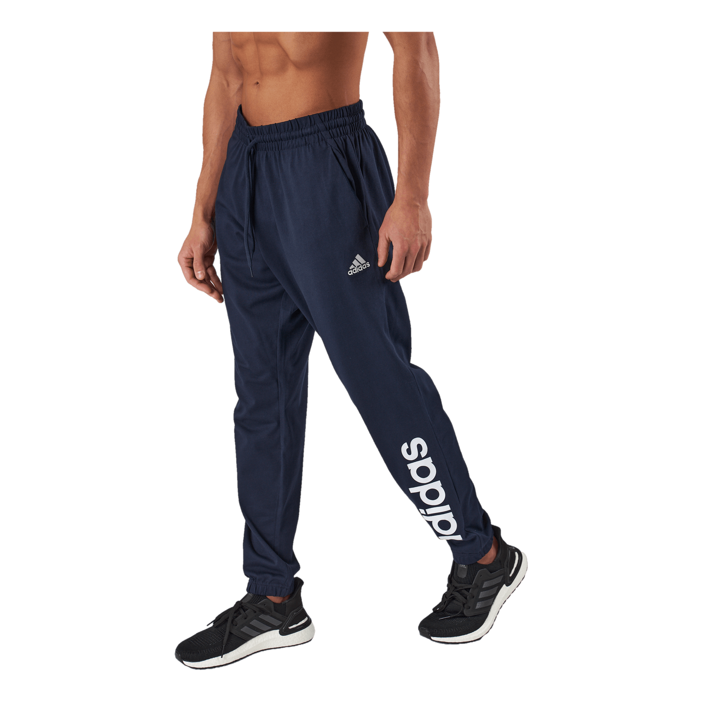 Essentials Single Jersey Tapered Elasticized Cuff Logo Joggers Legend Ink