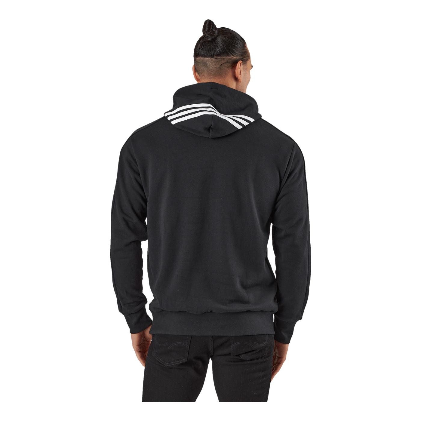 Essentials French Terry 3-Stripes Hoodie Black