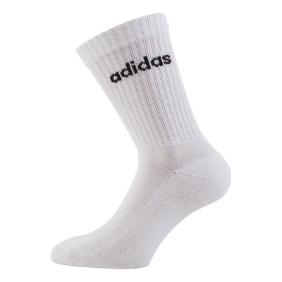 Linear Crew Cushioned Socks 3 Pairs Medium Grey Heather / White / Black