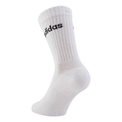 Linear Crew Cushioned Socks 3 Pairs Medium Grey Heather / White / Black