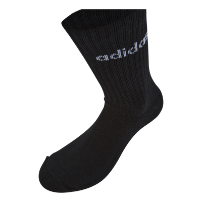 Linear Crew Cushioned Socks 3 Pairs Medium Grey Heather / White / Black