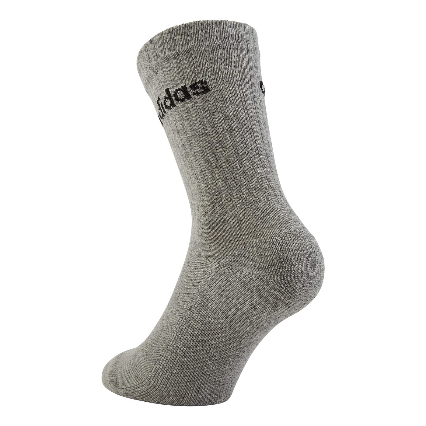 Linear Crew Cushioned Socks 3 Pairs Medium Grey Heather / White / Black