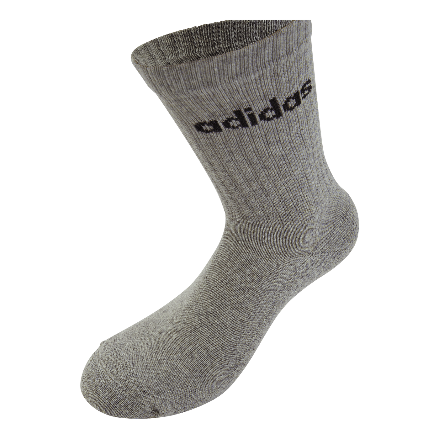 Linear Crew Cushioned Socks 3 Pairs Medium Grey Heather / White / Black