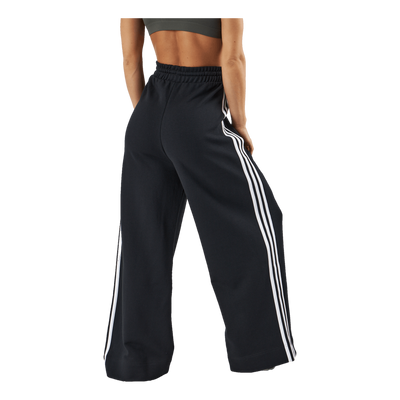 Essentials 3-Stripes French Terry Wide Joggers Black