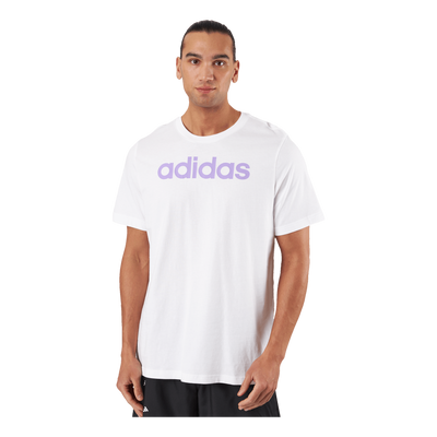 Essentials Single Jersey Linear Embroidered Logo T-Shirt White