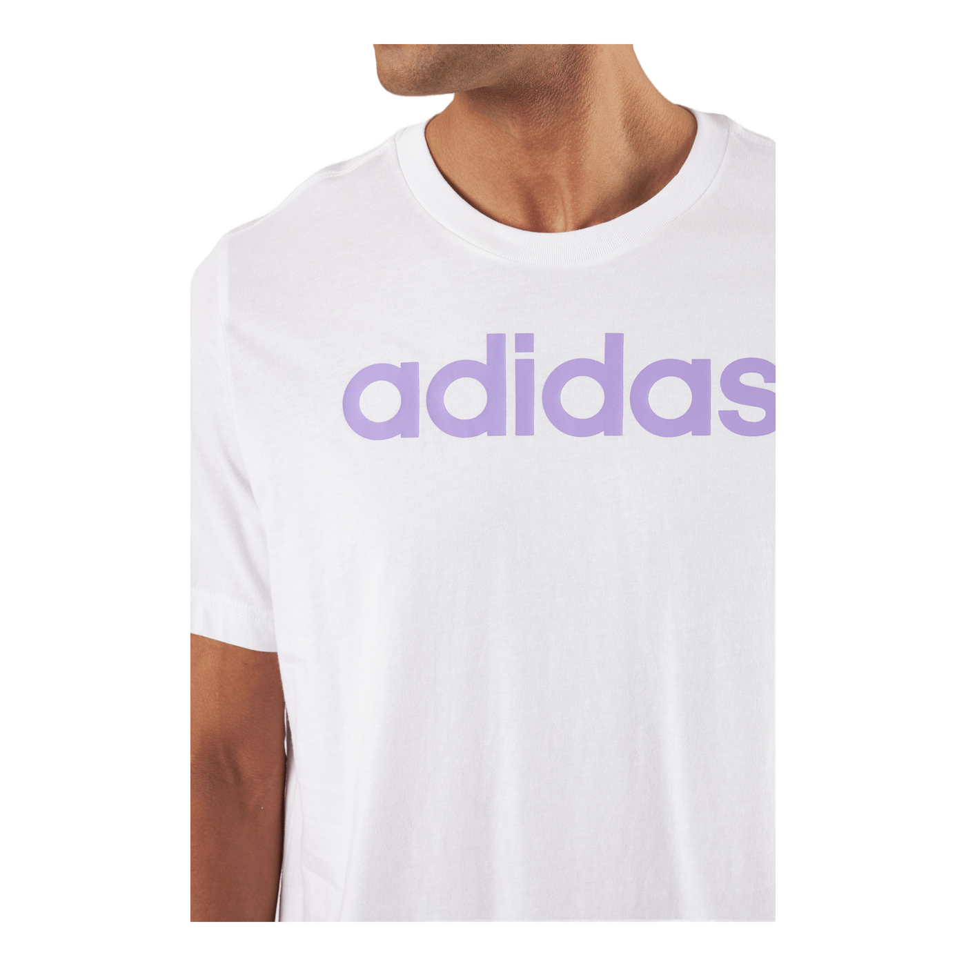 Essentials Single Jersey Linear Embroidered Logo T-Shirt White