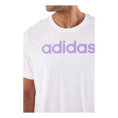 Essentials Single Jersey Linear Embroidered Logo T-Shirt White