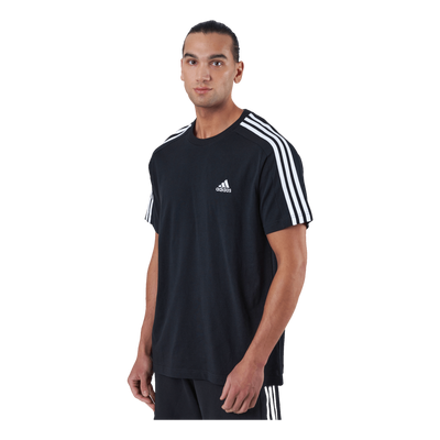 Essentials Single Jersey 3-Stripes T-Shirt Black