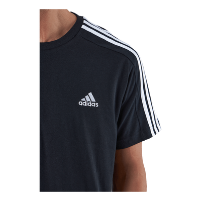 Essentials Single Jersey 3-Stripes T-Shirt Black