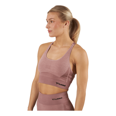 Hmlclea Seamless Sports Top Woodrose/rose Taupe Melange