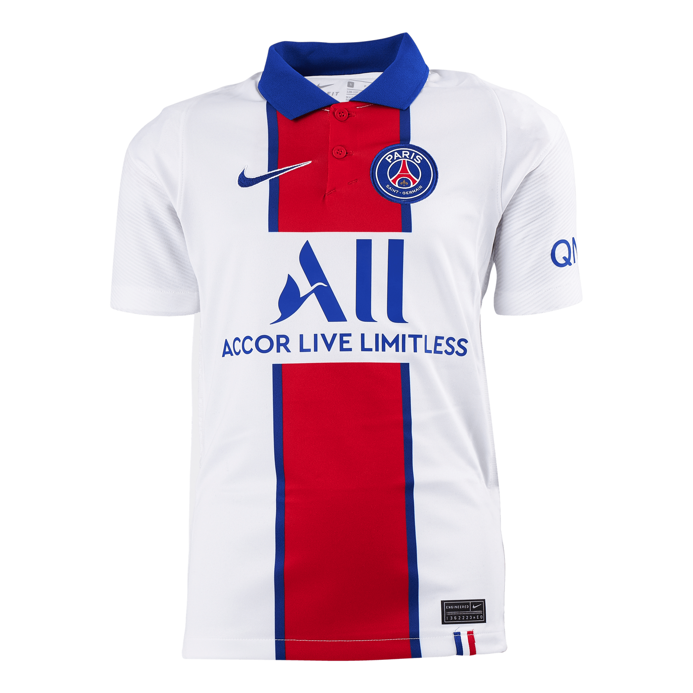 Psg Away Shirt 20/21 Kids White