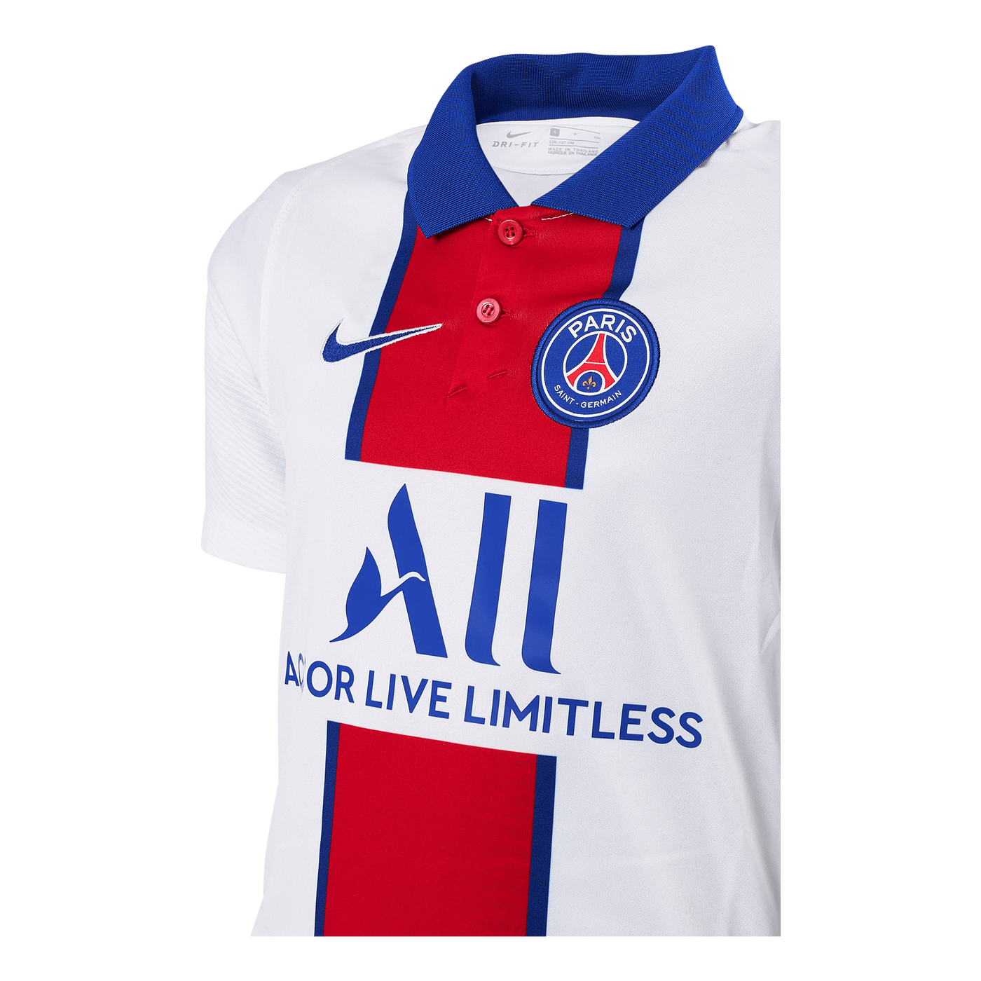 Psg Away Shirt 20/21 Kids White