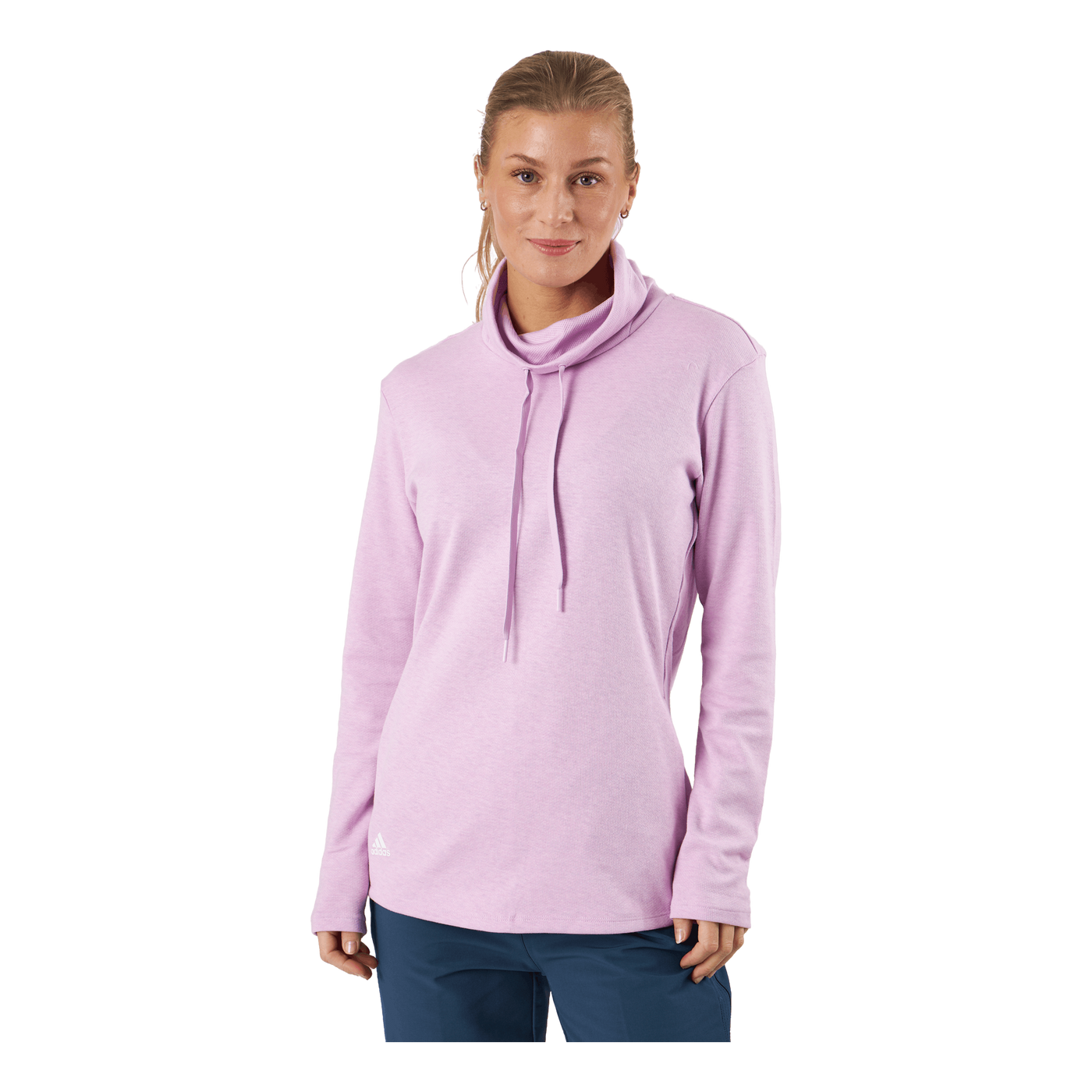 Mélange High Mock Golf Pullover Bliss Lilac Mel