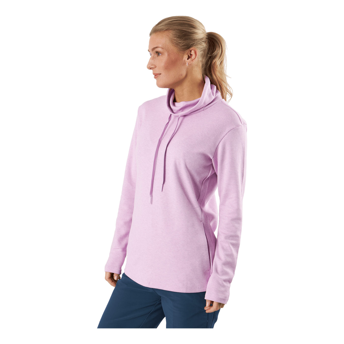 Mélange High Mock Golf Pullover Bliss Lilac Mel