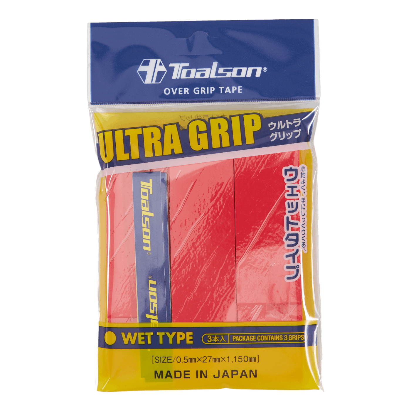 Toalson Ultra Overgrip 3 St. N Neonred