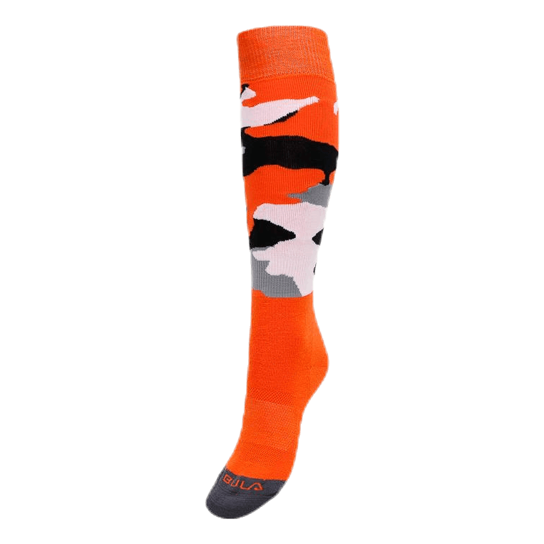 Camo Ski Sock Orange