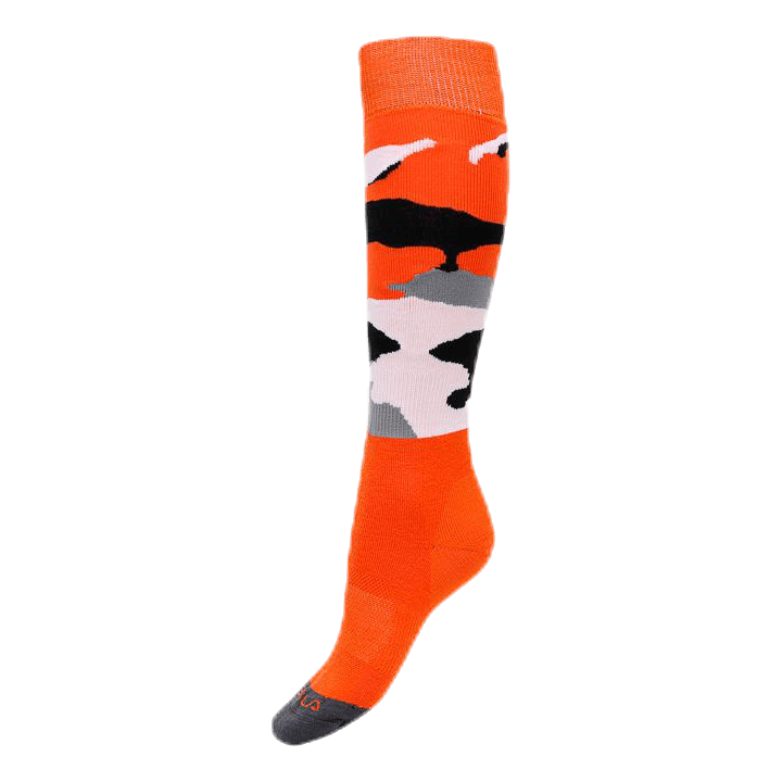 Camo Ski Sock Orange