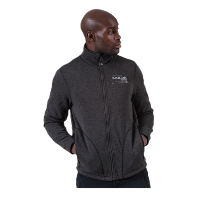 Ralf Melange Fleece Jacket w. Windproof Lining Black