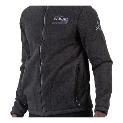 Ralf Melange Fleece Jacket w. Windproof Lining Black