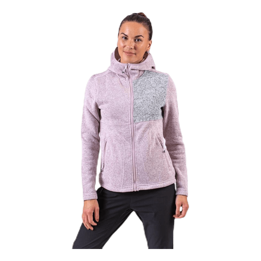 Demta Melange Fleece Jacket Pink