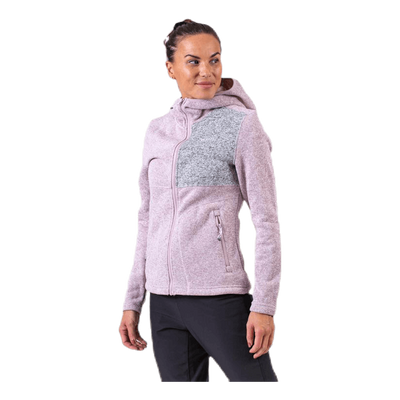 Demta Melange Fleece Jacket Pink