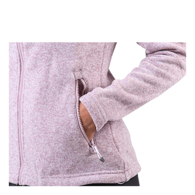 Demta Melange Fleece Jacket Pink