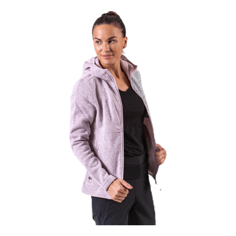 Demta Melange Fleece Jacket Pink