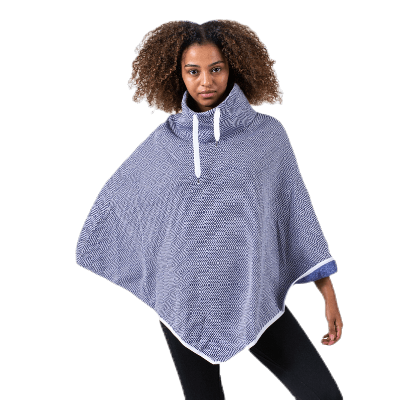 Glory Fleece Poncho Blue