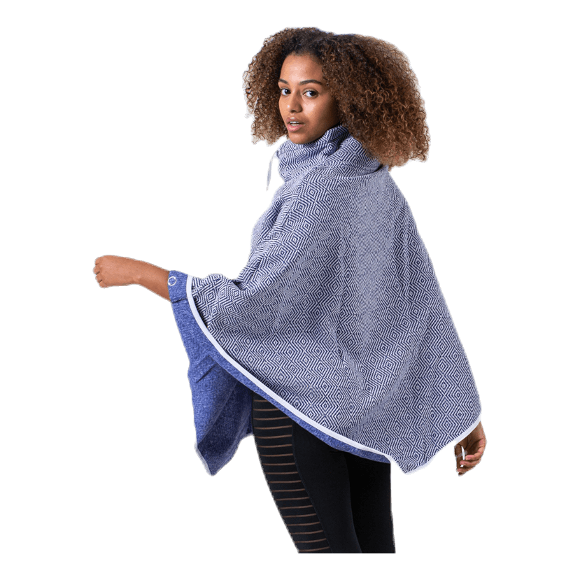 Glory Fleece Poncho Blue