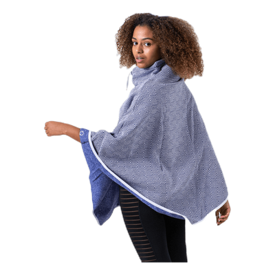 Glory Fleece Poncho Blue