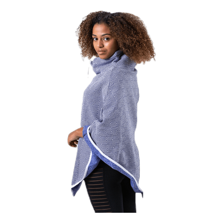 Glory Fleece Poncho Blue