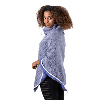 Glory Fleece Poncho Blue