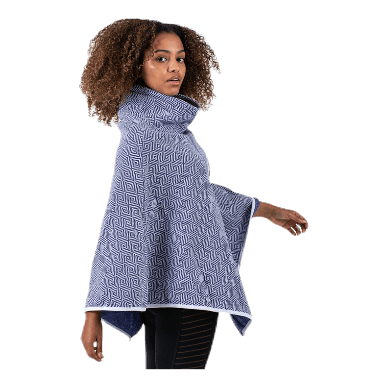 Glory Fleece Poncho Blue