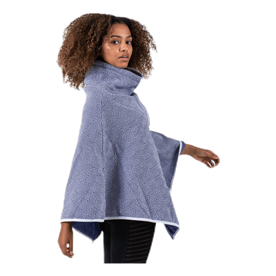 Glory Fleece Poncho Blue