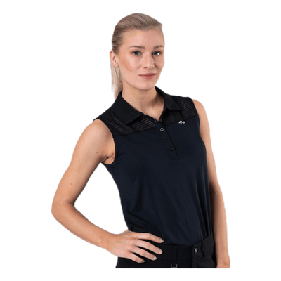 Miko Sleeveless Poloshirt Black