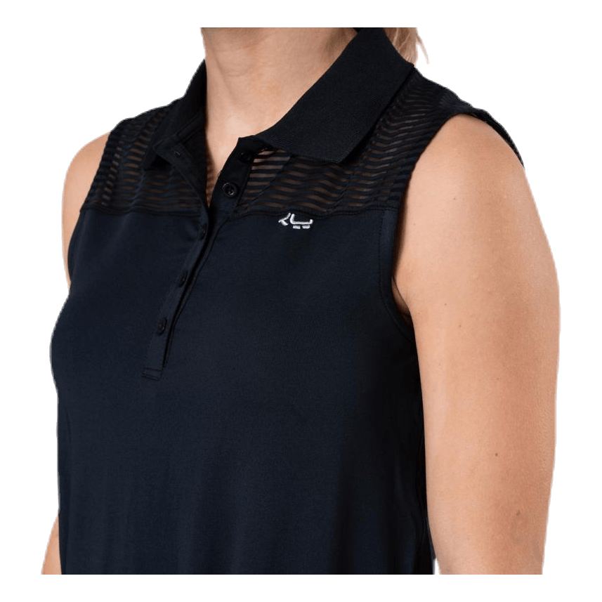 Miko Sleeveless Poloshirt Black