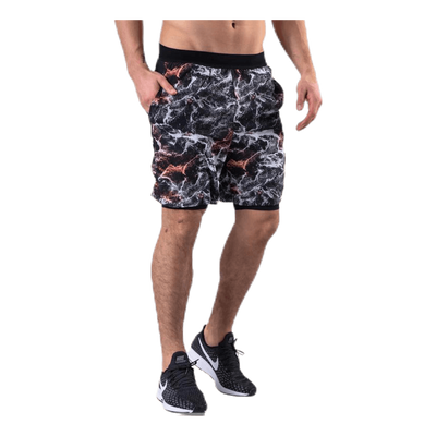 Vent 2 In 1 Racing Shorts Patterned/Black