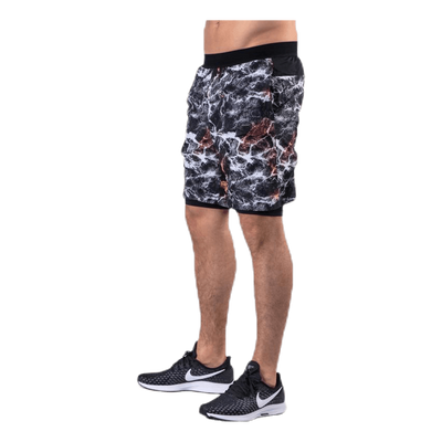 Vent 2 In 1 Racing Shorts Patterned/Black