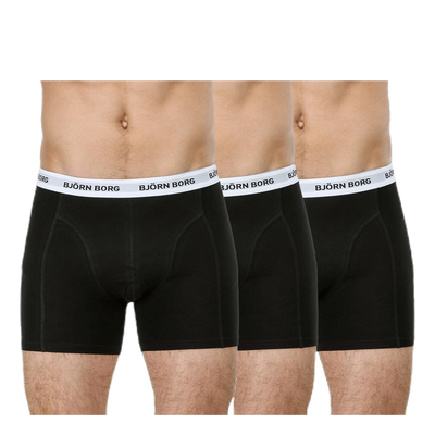 Solid Contrast Shorts 3-pack Black