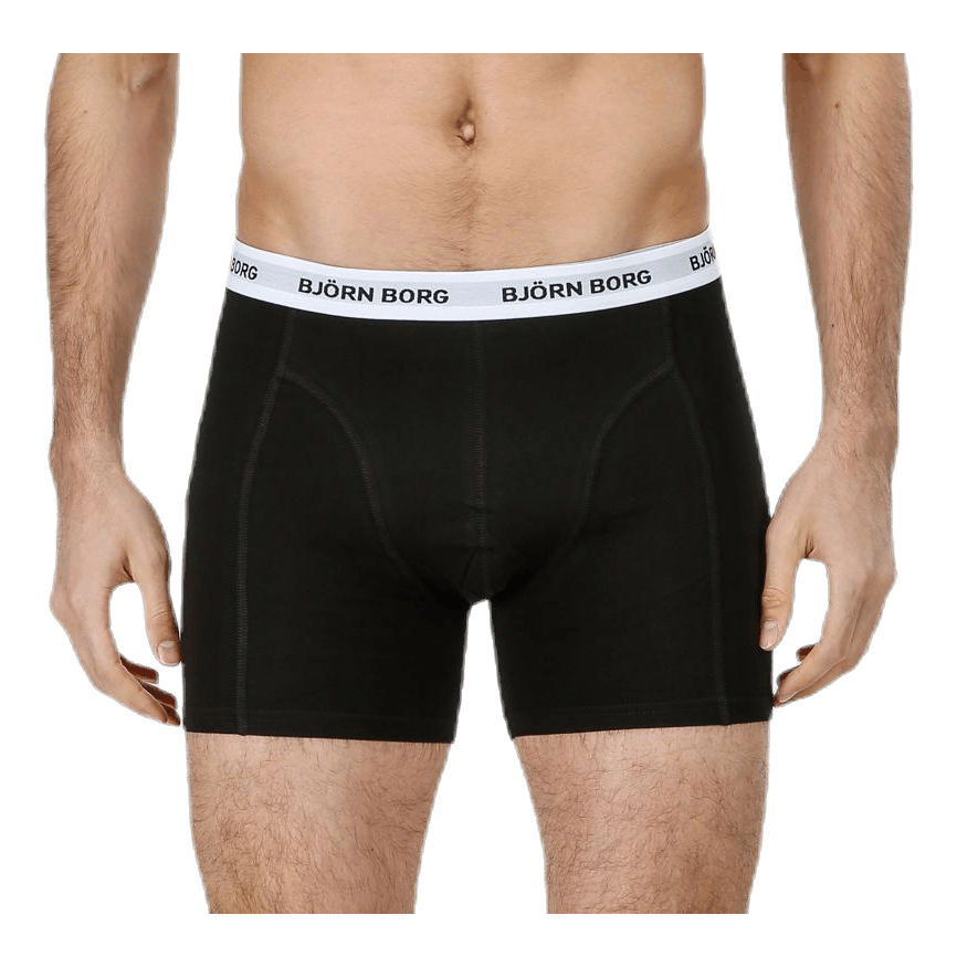 Solid Contrast Shorts 3-pack Black