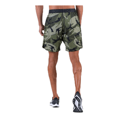 Attis Woven Shorts 7" Patterned/Green