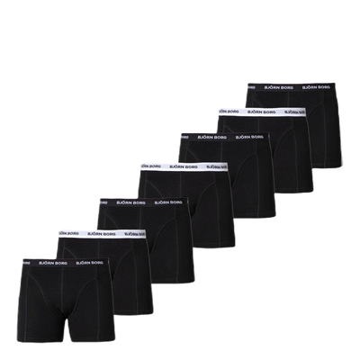 Shorts Solid 7-pack Black