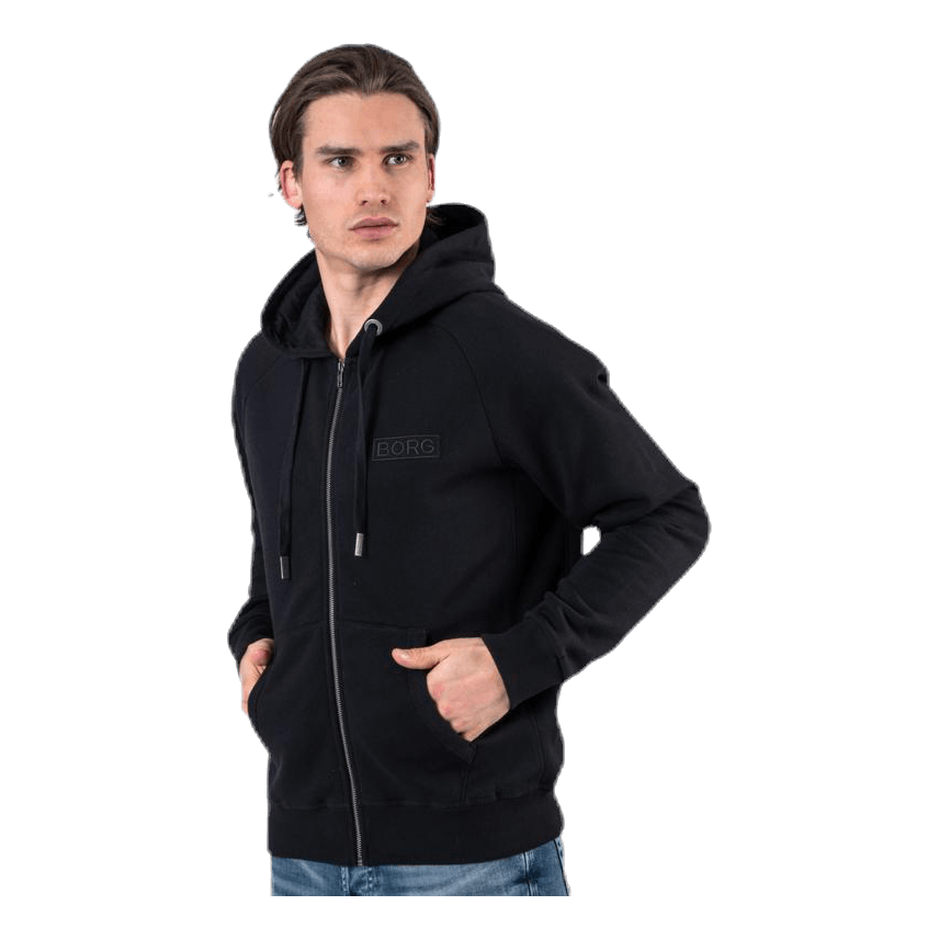 Borg Sport Zip Hood Black