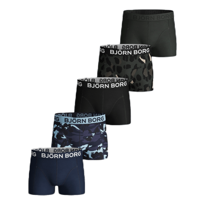 Camo Floral & BB Sammy Shorts 5-Pack Jr Blue/Black