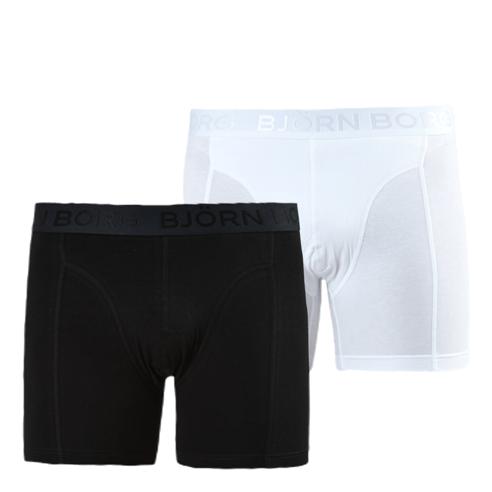 Sammy Solid Shorts 2-Pack White/Black