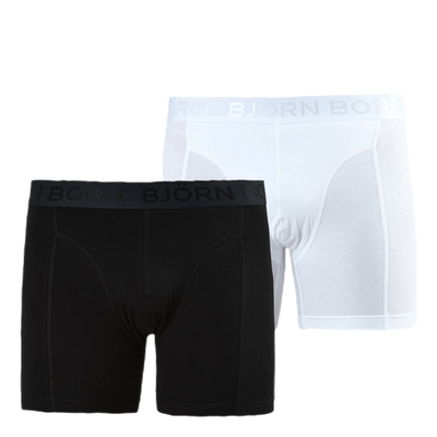 Sammy Solid Shorts 2-Pack White/Black