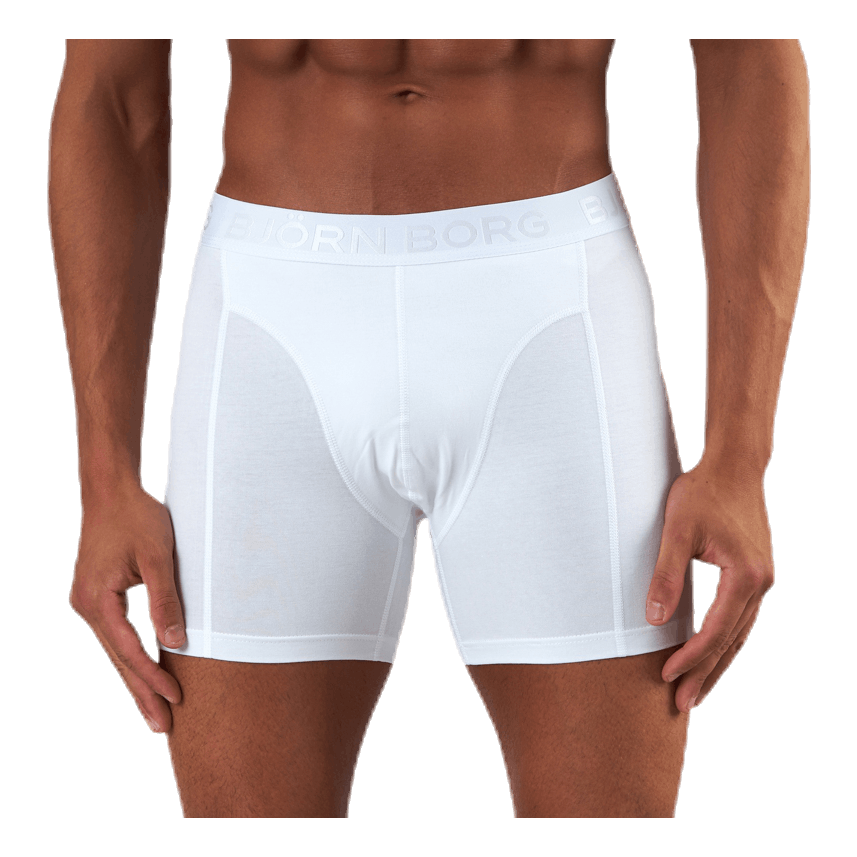 Sammy Solid Shorts 2-Pack White/Black