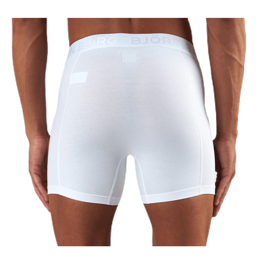 Sammy Solid Shorts 2-Pack White/Black